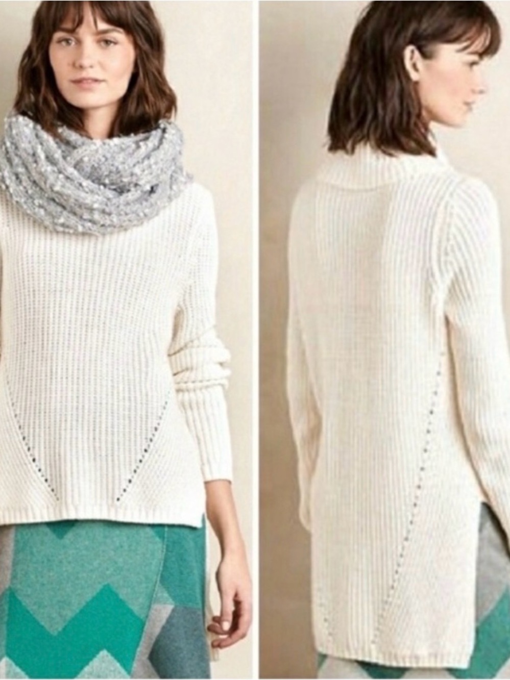 Anthropologie Moth High Low Sweater Size S